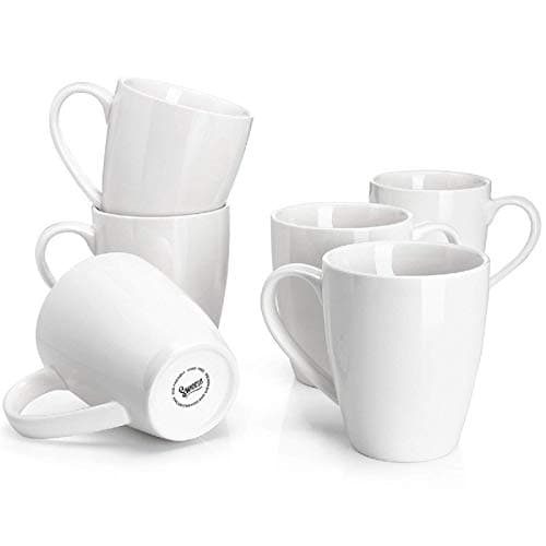 Sweese Sweese Porcelain Coffee Mugs, 16 oz, Set of 6
