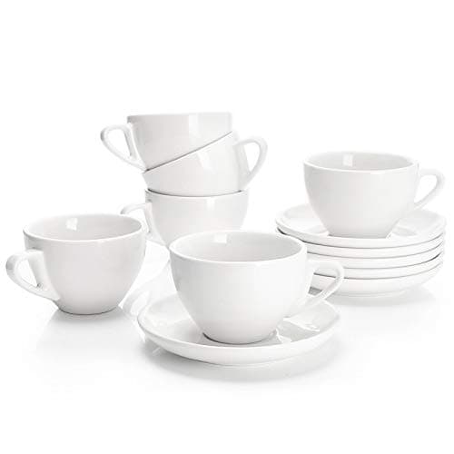 Sweese Sweese 6oz Cappuccino Cups & Saucers (set of 6)