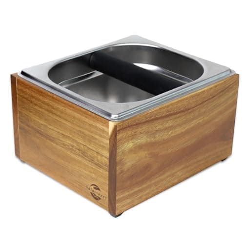 Generic Large Acacia Wood Espresso Knock Box