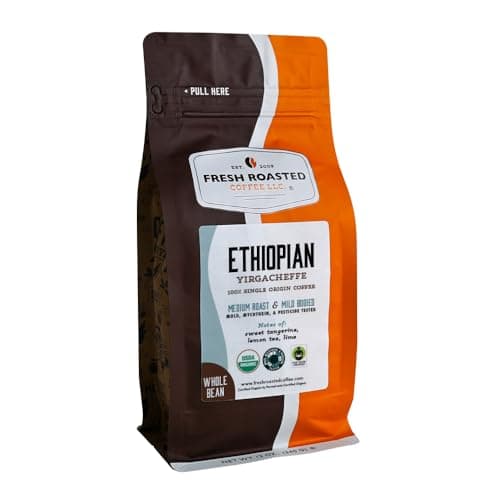 Fresh Roasted Coffee Organic Ethiopian Yirgacheffe (light roast)